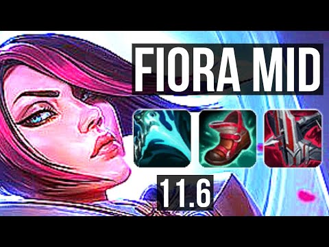 FIORA vs QIYANA (MID) | 2.3M mastery, Legendary, 12/2/4, 400+ games | KR Diamond | v11.6