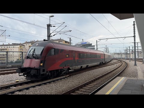 Trains at Vienna Main Station (Wien Hauptbahnhof) | ÖBB Railjet, Nightjet & Regional Action