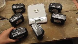 Makita Battery Tests | Run Time, Charge Time, Weights etc...