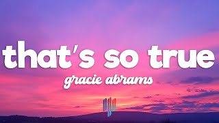 Download lagu Gracie Abrams - That’s So True (Lyrics) mp3 Download lagu Gracie Abrams - That’s So True (Lyrics) mp3