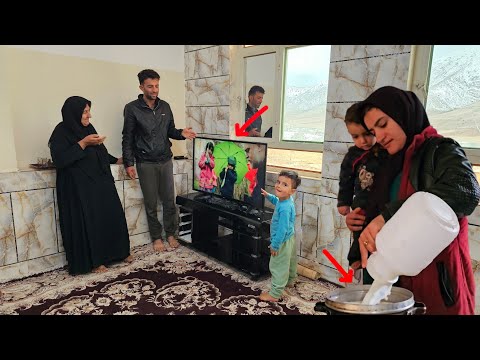 From installing a TV in the house to grandma's excitement and Javad's smile