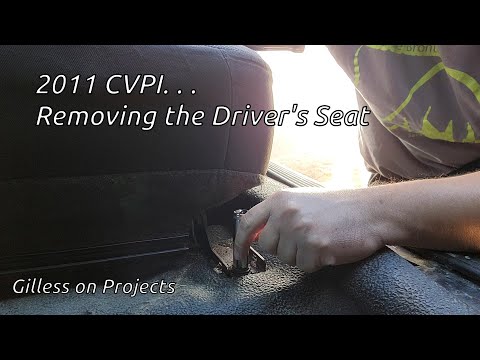 2011 Ford Crown Victoria Police Interceptor. . .  Removing the Driver Seat