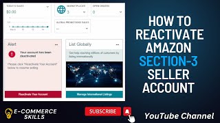 How To Reactivate Amazon Section 3  Seller Account | How To Reinstate Amazon Seller Account