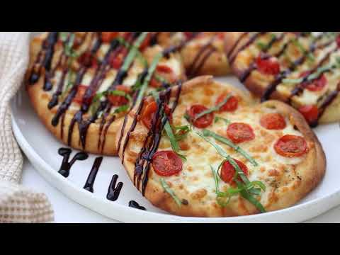 Air Fryer Caprese Naan Pizza