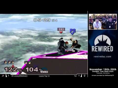 Rewired 2016 Melee Singles Losers Top 12 - Eikelmann (Ganondorf) vs Tai (Marth)