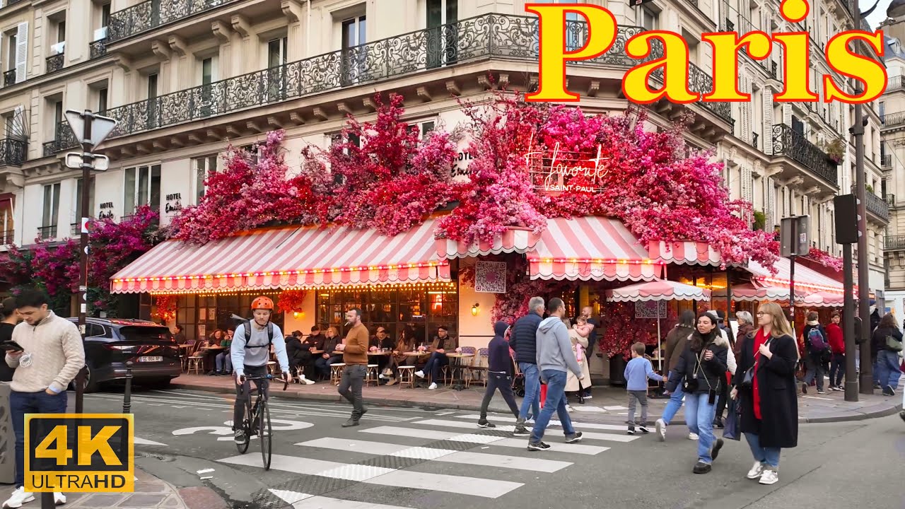 Immersive street-level walking tour through Paris, France, showcasing authentic urban landscapes, local architecture, and the vibrant atmosphere of the city's neighborhoods