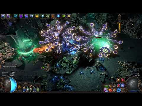 Path of Exile 2021 Scourge league - Lightning trap saboteur Fossil Hunting