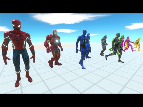 SPIDER MAN & IRON MAN vs All UNITS - Animal Revolt Battle Simulator