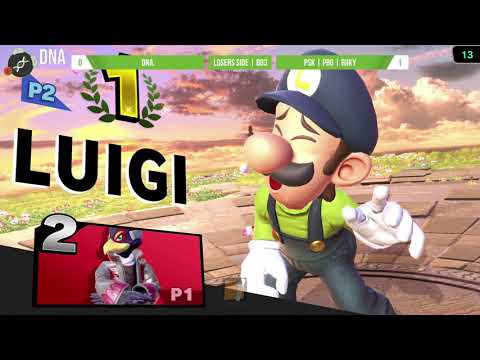 DNA.EXE S6:W8 - PSK  PBG  RiiKy (Luigi) Vs. DNA. (Falco) - Losers Side - Smash Ultimate