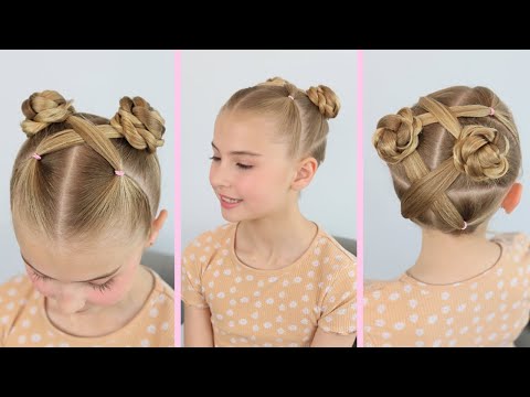 Super Easy Space Bun Hairstyle For Kids!