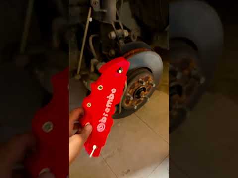 Brembo Car Brake Caliper Cover Installation Done ✅ #video #cars #toyota #automobile #modified#viral