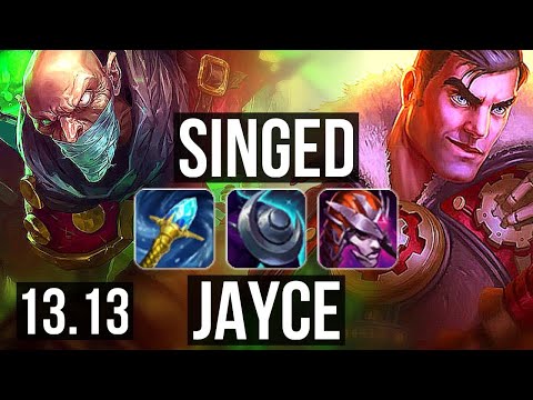 SINGED vs JAYCE (TOP) | Quadra, 2.6M mastery, 800+ games, Dominating | EUW Master | 13.13