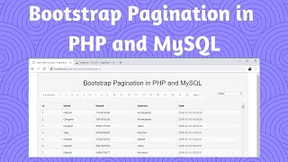 Bootstrap Pagination in PHP and MySQL With dynamic limit