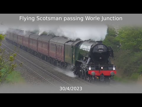 60103 Flying Scotsman with the Royal Duchy passing Worle Junction 30/4/2023