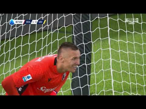 Skorupski broni rzut karny przeciwko Udinese