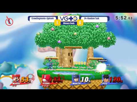 VGTC Fall Tournament 2016   Smash 4 Doubles   Crowdingmovie + Spirunk vs 34 + Random Task   Winners