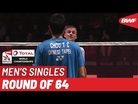 R64 | MS | Hans-Kristian Solberg VITTINGHUS (DEN) vs. CHOU Tien Chen (TPE) [2] | BWF 2019