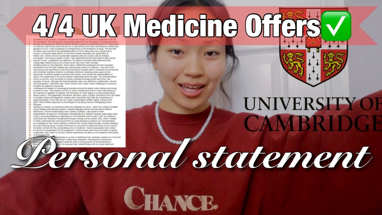 READING MY MEDICINE PERSONAL STATEMENT: 4/4 OFFERS (Cambridge, UCL, Imperial, KCL)