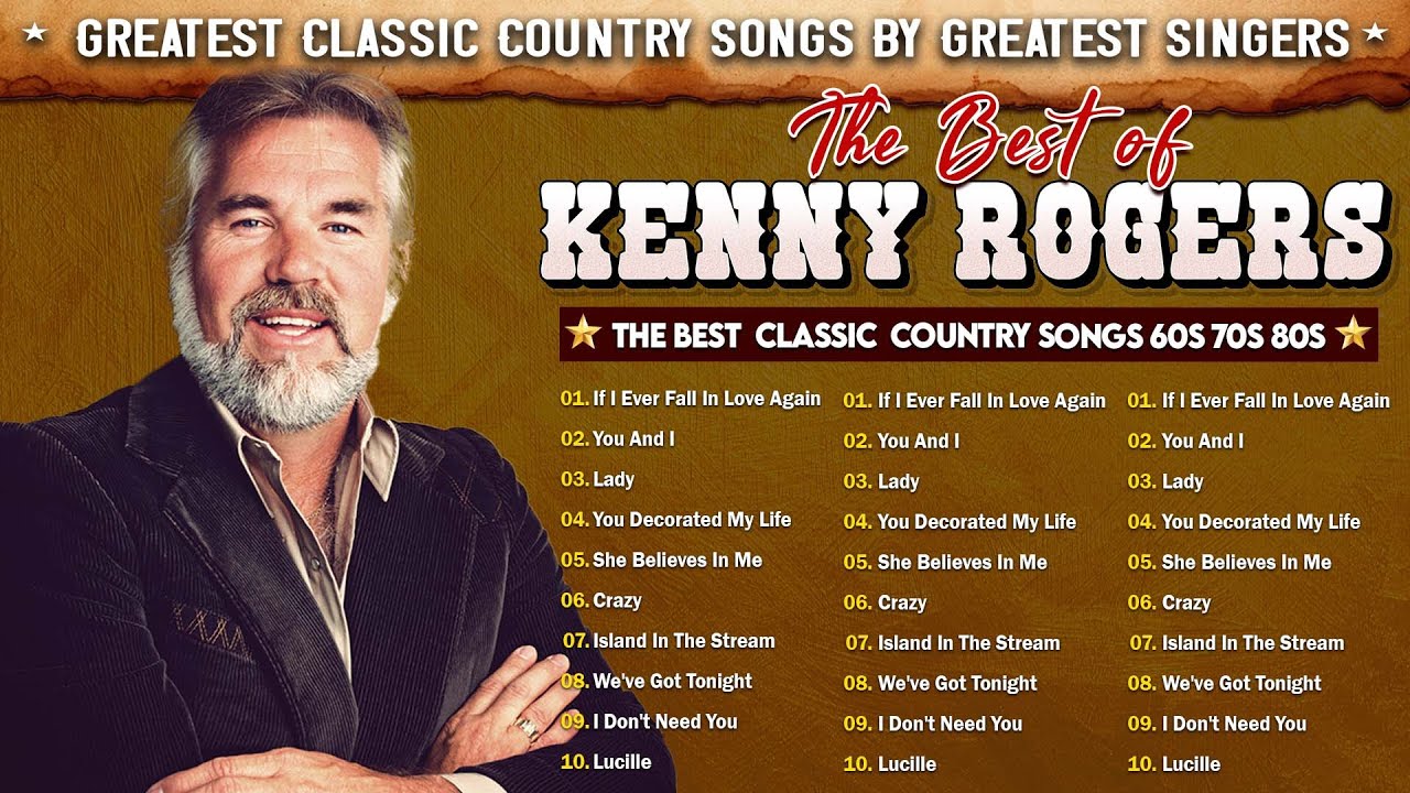 Kenny Rogers Greatest Hits Mix Full album - Best Songs Of Kenny Rogers 🎵 (Original Songs)