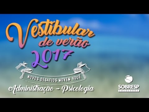 Vestibular Verão 2017 - SOBRESP - Inscreva-se