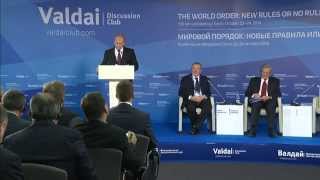 Смотреть онлайн Валдай 2014: выступление В.В.Путина