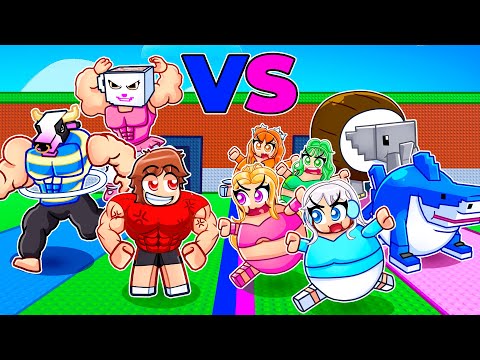 FAT Vs MUSCULAR Brainrots In Steal A Brainrot…