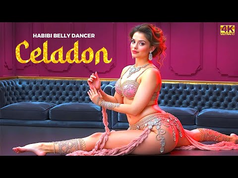 Habibi Belly Dancer Celadon 💃(حبيبي) | Mesmerizing Arabic Belly Dance 2025 | AI-Generated Magic