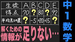 【正負の数の利用】表の穴埋めと平均の求め方を最短攻略