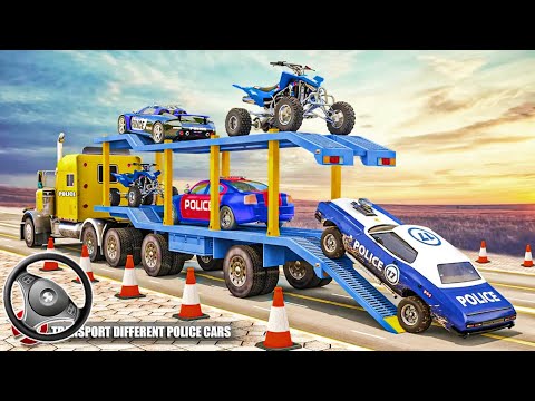 Various US police car transporting in Cargo plane simulator 3d - Android gameplay