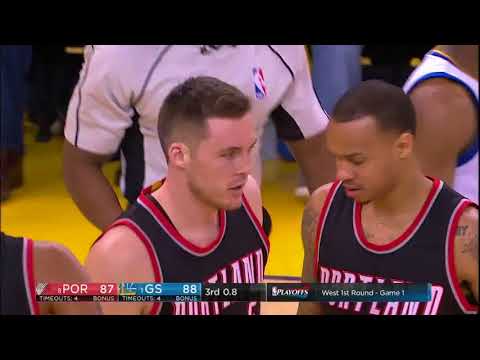 NBA, playoff 2017, Warriors vs. Trail Blazers, Round 1, Game 1, Move 53, Pat Connaughton, 2 pointer
