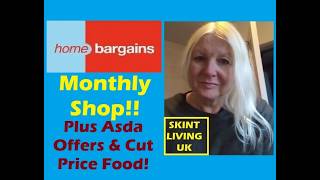 My monthly home bargains shop & asda bargains offers cut price food #haul #spending #frugalliving