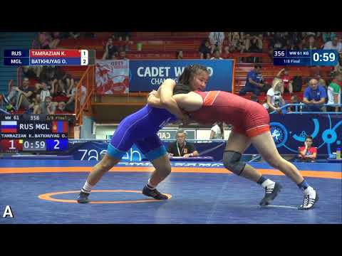 1/8 WW - 61 kg: K. TAMRAZIAN (RUS) v. O. BATKHUYAG (MGL)