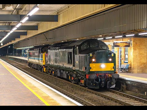 37521 & 37409 on 0Z38 20:52 With Sparks Flying up from the Bogies at Wazza