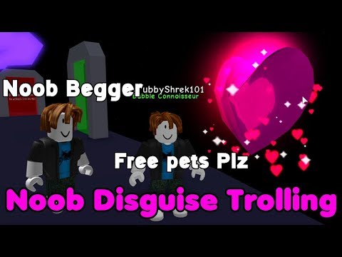 Noob Travestimento Trolling Con Cuore D Anima Altri Bulli Bubble Gum Simulator Roblox Billon - noob vs pro vs robux spender pet simulator