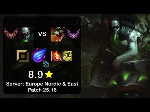 Urgot Top vs Renekton - EUNE GrandMaster - Patch 25.16