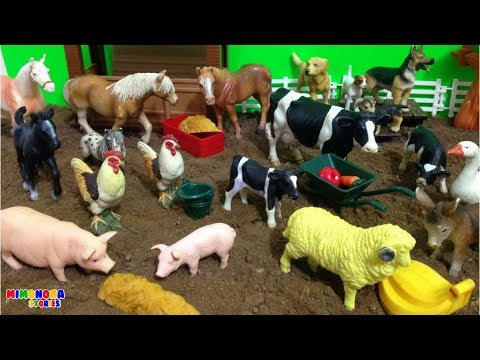 Animales de la Granja 🐮🐷🐔  | Farm Animals for children and The Alphabet Song | Mimonona Stories Video