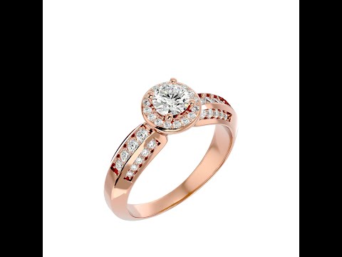 Inel de Logodna Attractive Aur Roz 18k Diamante Naturale - Zara