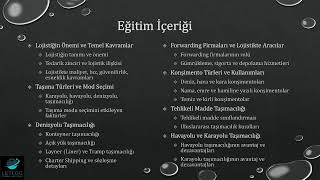 📦1- Uluslararası Lojistik Eğitiminin Amacı ve İçeriği 🚛✈️🚢