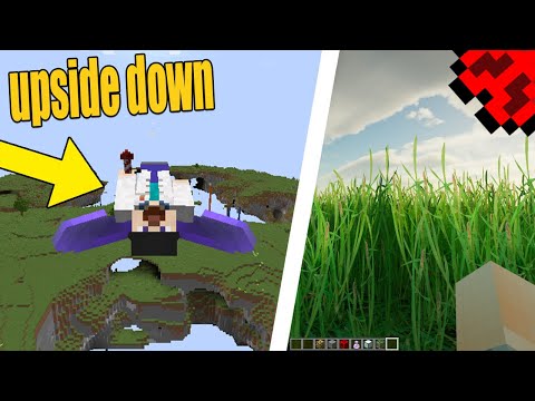 What Dinnerbone Using an Elytra Looks Like & Realistic Grass Resource Pack