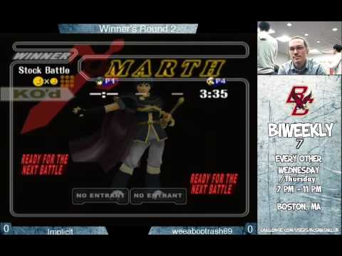 BC Biweekly 7: Winner's Round 2 - Implicit (Marth) vs. weeabootrash69 (Luigi)