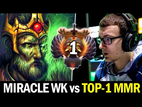 MIRACLE Wraith King Bad Start Intense Game vs TOP- 1 MMR Dota 2