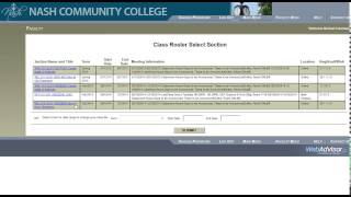 How to View a Class Roster in WebAdvisor