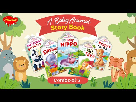 Best For Kids Set Of Story Baby Books Baby Panda, Baby Elephant, Puppys  Day Out, Baby Hippo Tall Tree