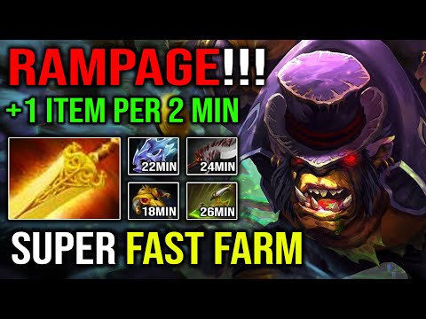 WTF 1 Item Per 2Min Super Fast Farm Alchemist 1v5 Double Rampage EZ 1139 GPM Dota 2