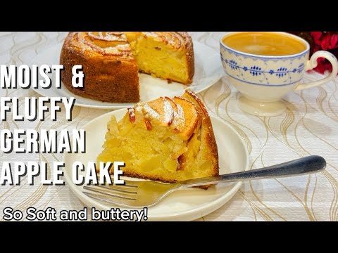 Moist & Fluffy German Apple Cake 🍎 | Easy Versunkener Apfelkuchen Recipe!