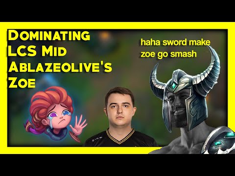 DOMINATING LCS Mid Ablazeolive's Zoe With Mid Tryndamere