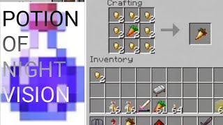 How To Make a potion of Night Vision in Minecraft/pocket edition