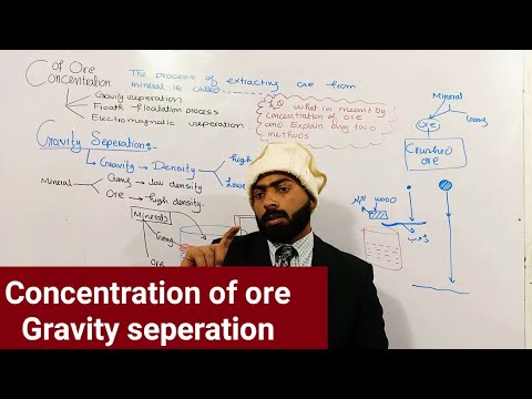 Gravity separation  || Concentration of ore ||  10th class chemistry || ch.no.16