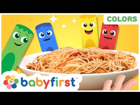 Toddler Learning Video | COLOR CREW MAGIC | Spaghetti & Meatballs for kids | BabyFirst TV