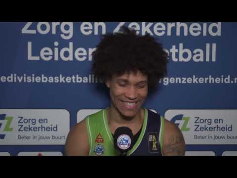 Interviews na Zorg en Zekerheid Leiden - Telenet Antwerp Giants, BNXT League (28 apr. 2023)